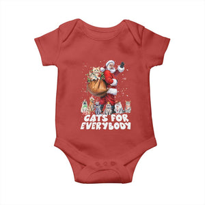 Funny Christmas Cat Baby Onesie Cats For Everybody Xmas Santa Pet TS11 Red Print Your Wear