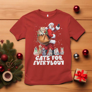 Funny Christmas Cat T Shirt Cats For Everybody Xmas Santa Pet TS11 Red Print Your Wear