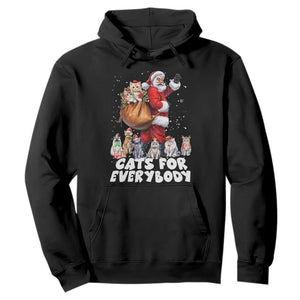 Funny Christmas Cat Hoodie Cats For Everybody Xmas Santa Pet TS11 Black Print Your Wear