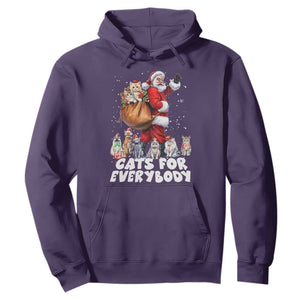 Funny Christmas Cat Hoodie Cats For Everybody Xmas Santa Pet TS11 Purple Print Your Wear