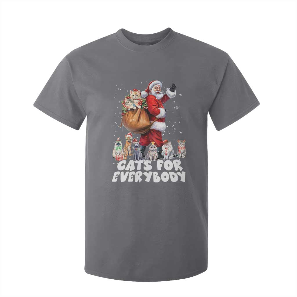 Funny Christmas Cat T Shirt For Kid Cats For Everybody Xmas Santa Pet TS11 Charcoal Print Your Wear