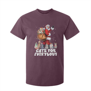 Funny Christmas Cat T Shirt For Kid Cats For Everybody Xmas Santa Pet TS11 Maroon Print Your Wear