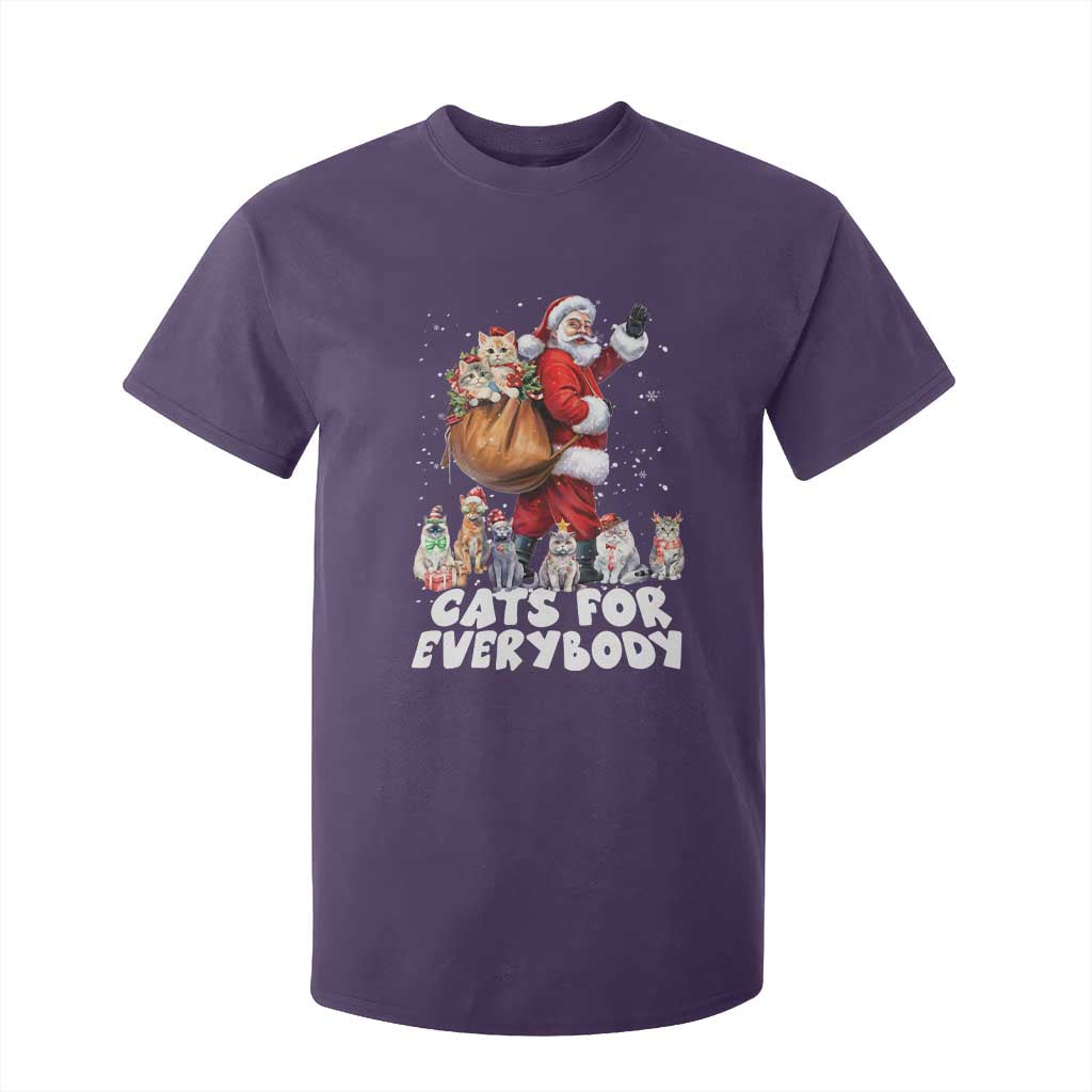 Funny Christmas Cat T Shirt For Kid Cats For Everybody Xmas Santa Pet TS11 Purple Print Your Wear
