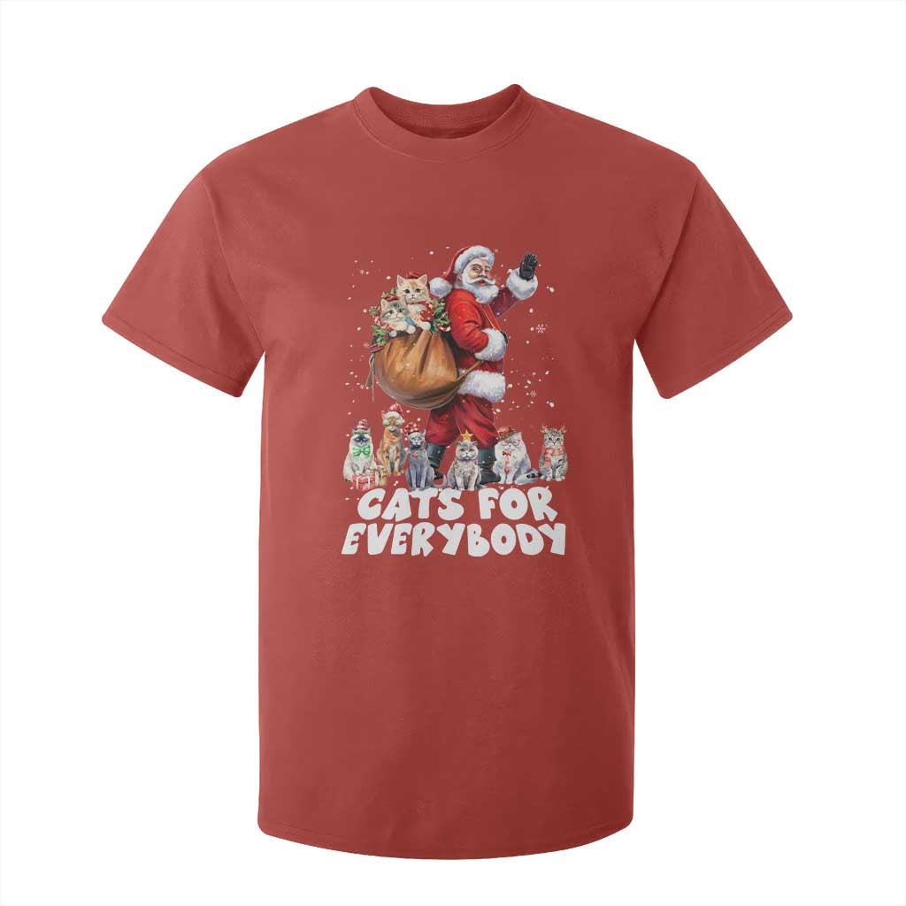 Funny Christmas Cat T Shirt For Kid Cats For Everybody Xmas Santa Pet TS11 Red Print Your Wear