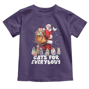 Funny Christmas Cat Toddler T Shirt Cats For Everybody Xmas Santa Pet TS11 Purple Print Your Wear