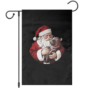 Funny Moo Deng Christmas Garden Flag Santa Cute Hippo Zoo Meme Baby Pygmy TS11 Black Print Your Wear