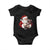 Funny Moo Deng Christmas Baby Onesie Santa Cute Hippo Zoo Meme Baby Pygmy TS11 Black Print Your Wear