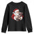 Funny Moo Deng Christmas Youth Sweatshirt Santa Cute Hippo Zoo Meme Baby Pygmy TS11 Black Print Your Wear