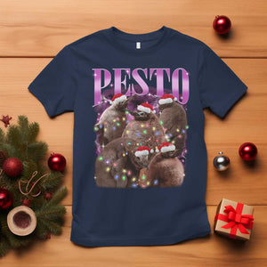 Funny Pesto The Penguin Christmas T Shirt TS11 Navy Print Your Wear