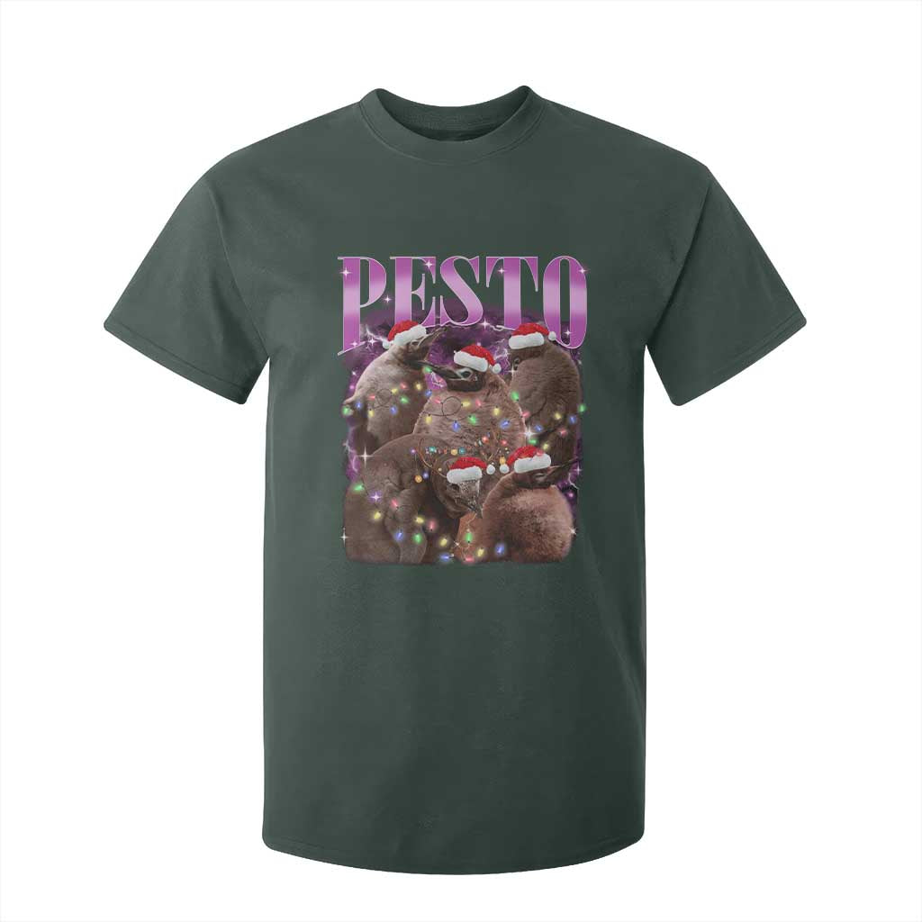 Funny Pesto The Penguin Christmas T Shirt For Kid TS11 Dark Forest Green Print Your Wear