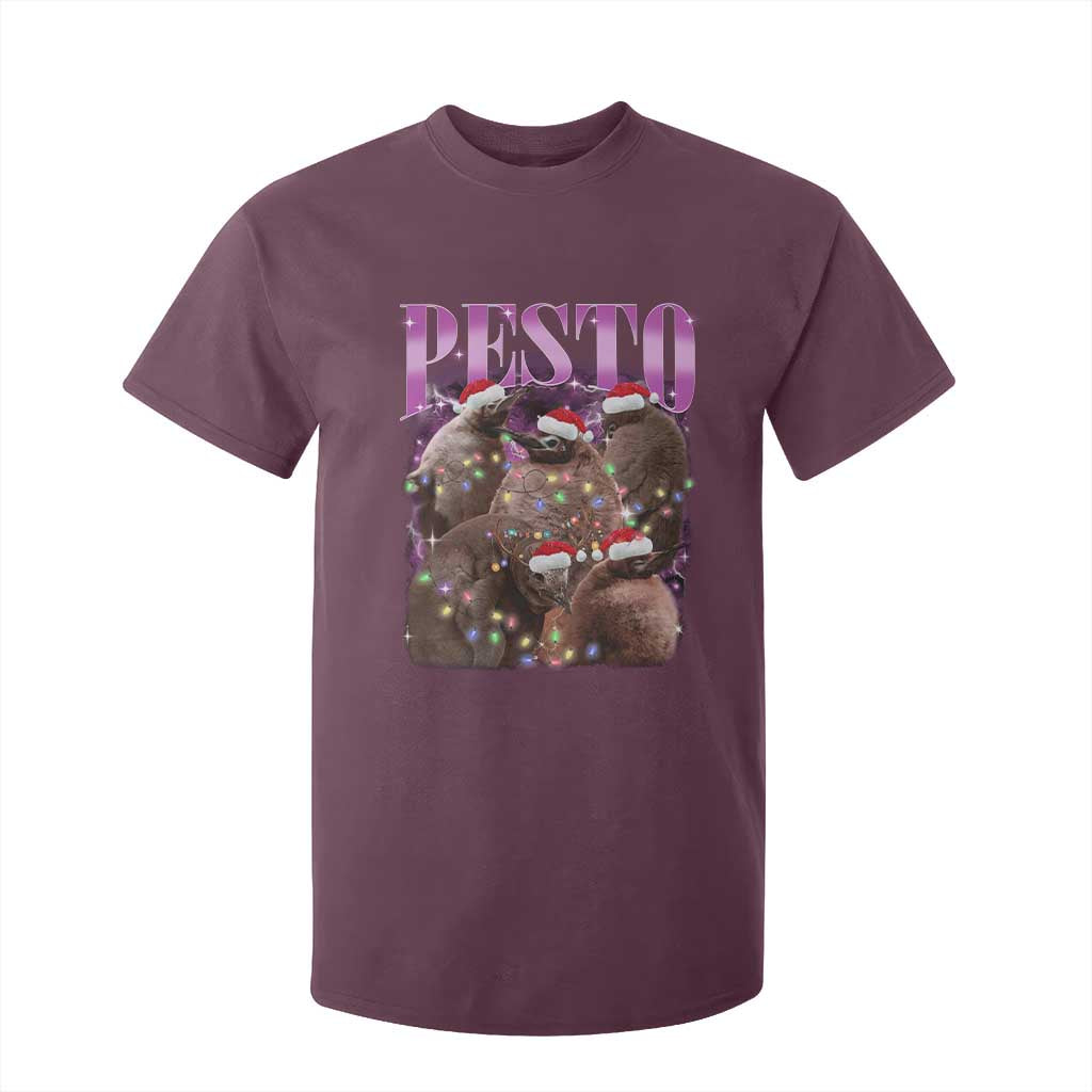 Funny Pesto The Penguin Christmas T Shirt For Kid TS11 Maroon Print Your Wear