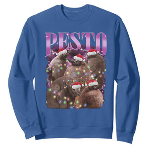 Funny Pesto The Penguin Christmas Sweatshirt TS11 Royal Blue Print Your Wear