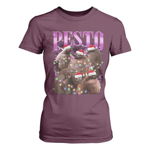 Funny Pesto The Penguin Christmas T Shirt For Women TS11 Maroon Print Your Wear