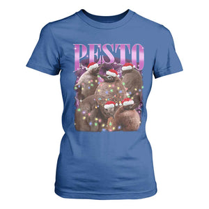 Funny Pesto The Penguin Christmas T Shirt For Women TS11 Royal Blue Print Your Wear