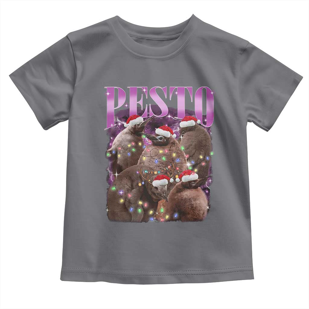 Funny Pesto The Penguin Christmas Toddler T Shirt TS11 Charcoal Print Your Wear