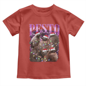 Funny Pesto The Penguin Christmas Toddler T Shirt TS11 Red Print Your Wear