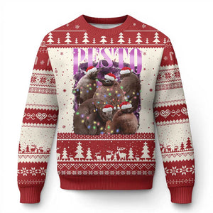 Funny Pesto The Penguin Xmas Ugly Christmas Sweater TS11 Red Print Your Wear