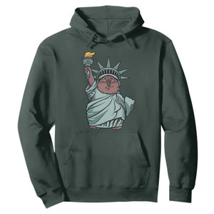 Funny Pesto The Penguin Statue Of Liberty Hoodie TS11 Dark Forest Green Print Your Wear