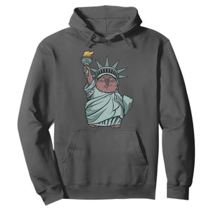 Funny Pesto The Penguin Statue Of Liberty Hoodie TS11 Dark Heather Print Your Wear