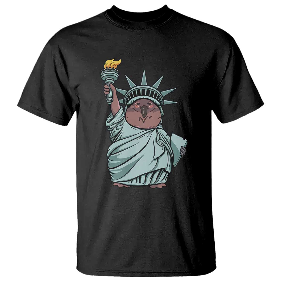 Funny Pesto The Penguin Statue Of Liberty T Shirt TS11 Black Print Your Wear