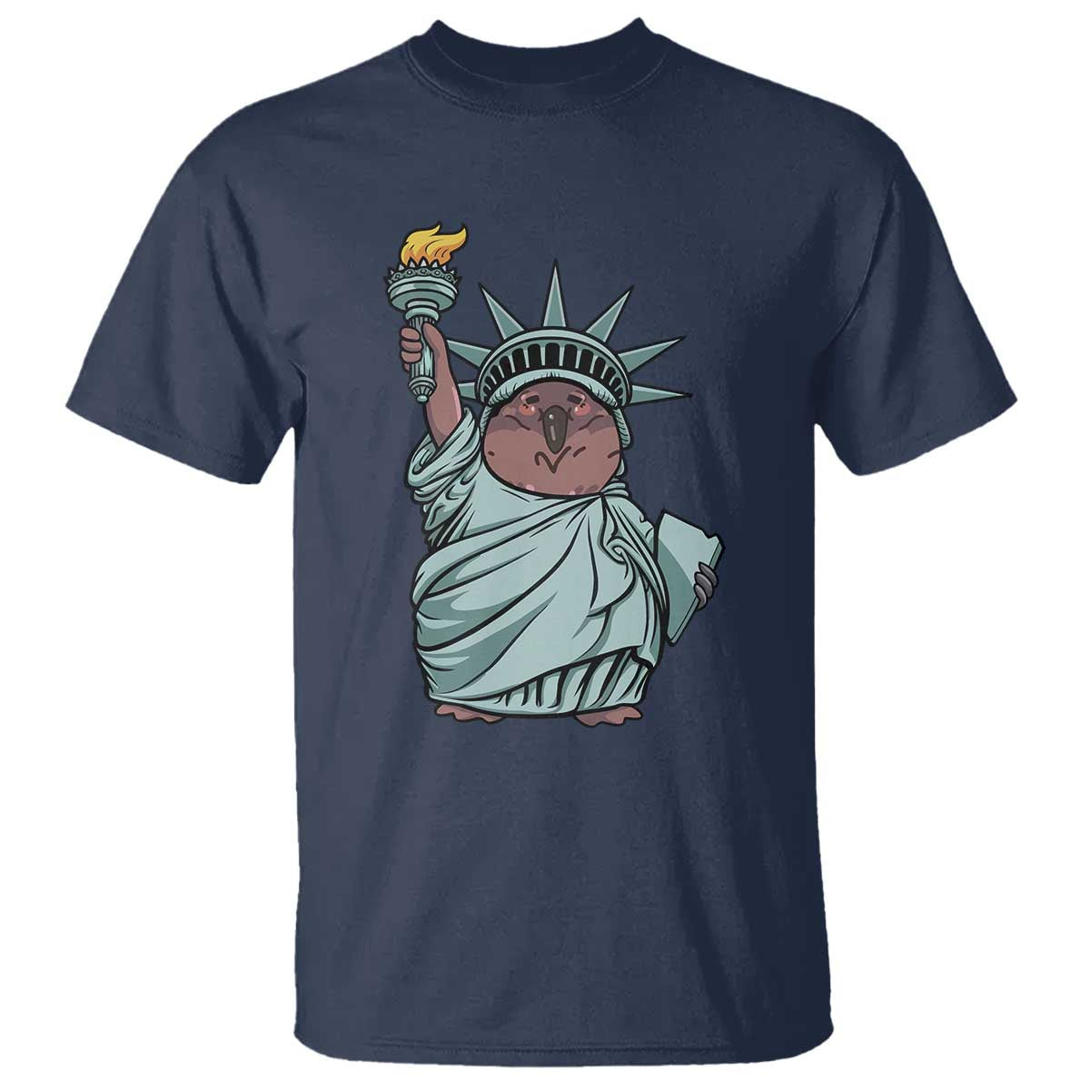 Funny Pesto The Penguin Statue Of Liberty T Shirt TS11 Navy Print Your Wear