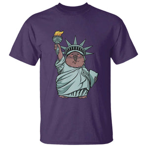 Funny Pesto The Penguin Statue Of Liberty T Shirt TS11 Purple Print Your Wear