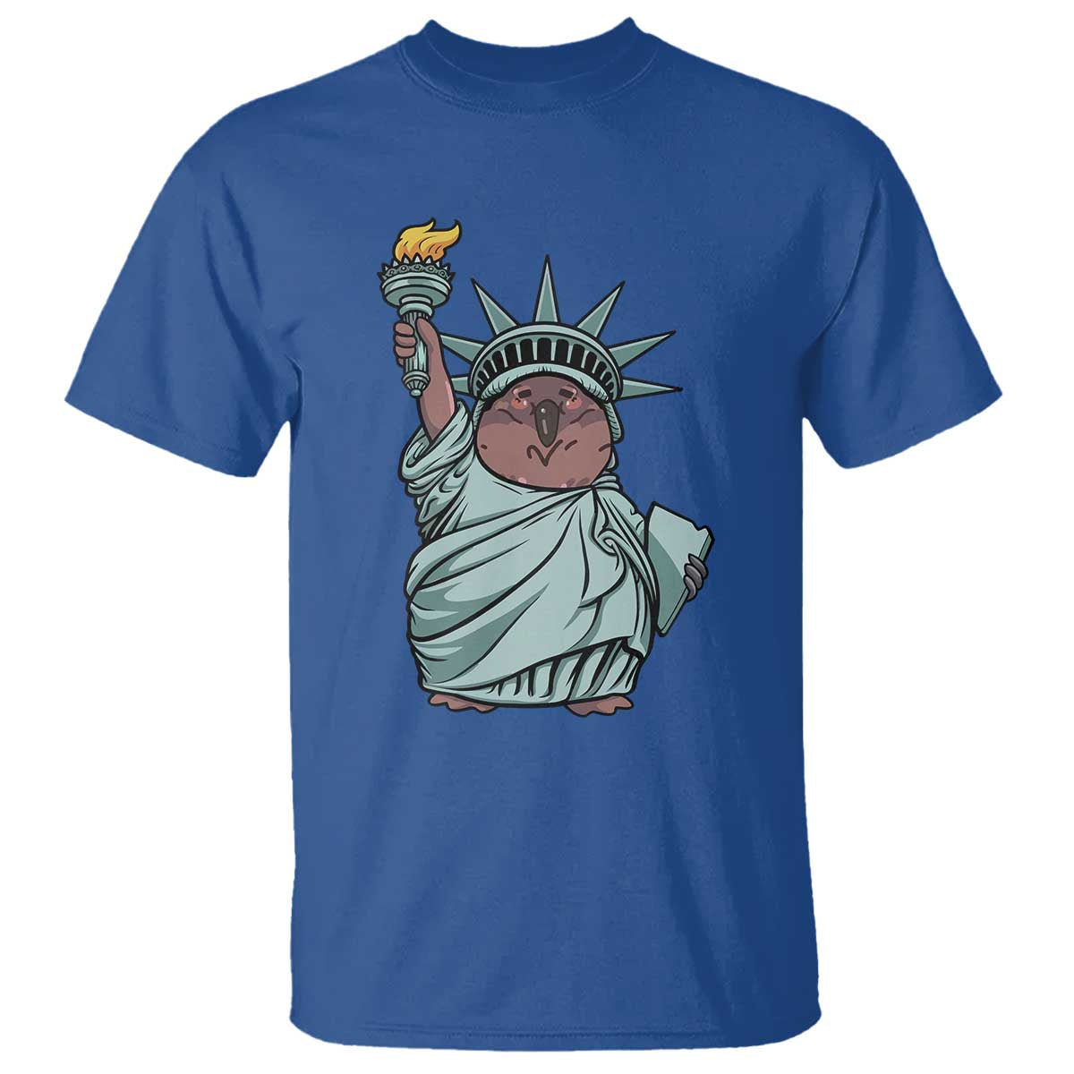 Funny Pesto The Penguin Statue Of Liberty T Shirt TS11 Royal Blue Print Your Wear