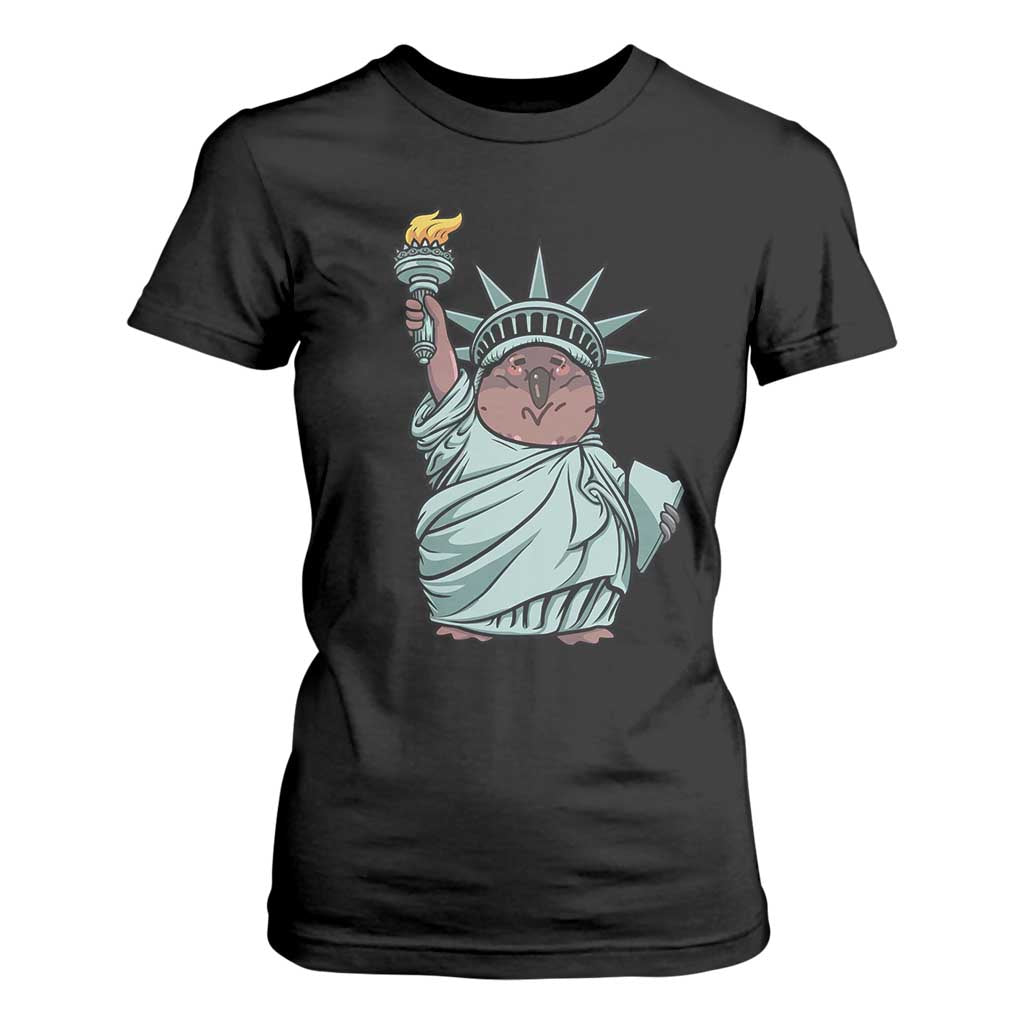 Funny Pesto The Penguin Statue Of Liberty T Shirt For Women TS11 Black Print Your Wear