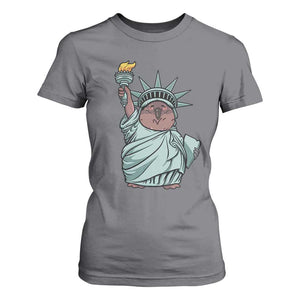 Funny Pesto The Penguin Statue Of Liberty T Shirt For Women TS11 Charcoal Print Your Wear
