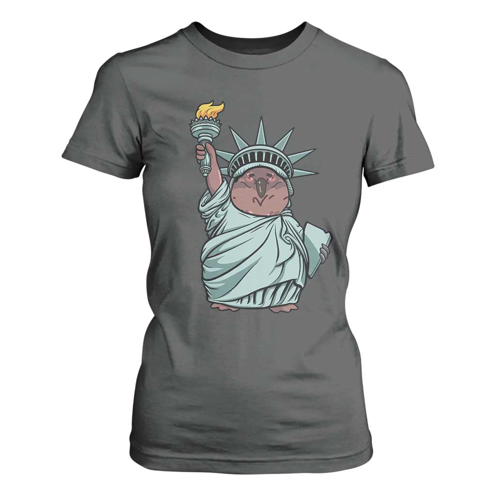 Funny Pesto The Penguin Statue Of Liberty T Shirt For Women TS11 Dark Heather Print Your Wear