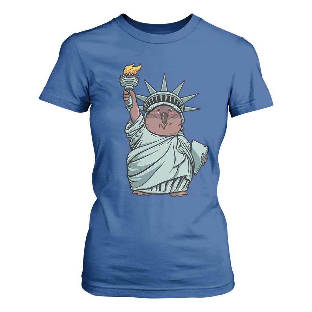 Funny Pesto The Penguin Statue Of Liberty T Shirt For Women TS11 Royal Blue Print Your Wear