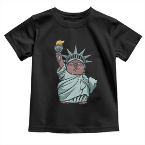 Funny Pesto The Penguin Statue Of Liberty Toddler T Shirt TS11 Black Print Your Wear