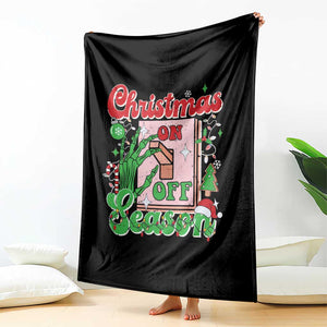 Funny Christmas Season Throw Blanket Switch Red And Green Skeleton Hand TS11 Print Your Wear