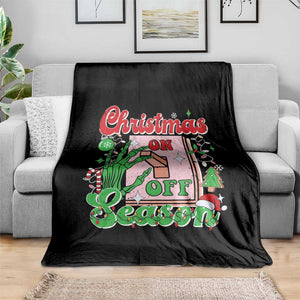 Funny Christmas Season Throw Blanket Switch Red And Green Skeleton Hand TS11 Print Your Wear