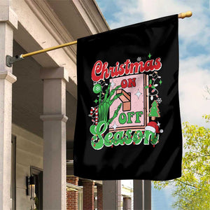 Funny Christmas Season Garden Flag Switch Red And Green Skeleton Hand TS11 Print Your Wear