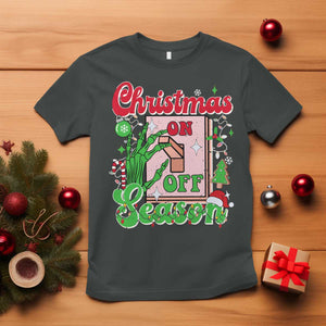Funny Christmas Season T Shirt Switch Red And Green Skeleton Hand TS11 Dark Heather Print Your Wear
