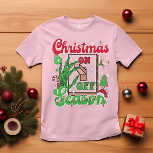 Funny Christmas Season T Shirt Switch Red And Green Skeleton Hand TS11 Light Pink Print Your Wear