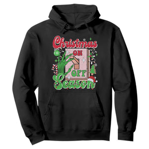 Funny Christmas Season Hoodie Switch Red And Green Skeleton Hand TS11 Black Print Your Wear