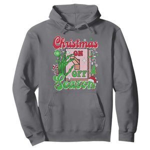 Funny Christmas Season Hoodie Switch Red And Green Skeleton Hand TS11 Charcoal Print Your Wear