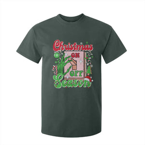 Funny Christmas Season T Shirt For Kid Switch Red And Green Skeleton Hand TS11 Dark Forest Green Print Your Wear