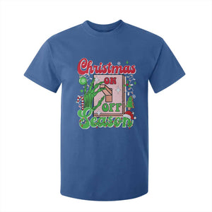 Funny Christmas Season T Shirt For Kid Switch Red And Green Skeleton Hand TS11 Royal Blue Print Your Wear