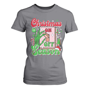 Funny Christmas Season T Shirt For Women Switch Red And Green Skeleton Hand TS11 Charcoal Print Your Wear