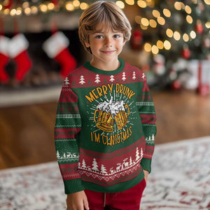 Funny Merry Drunk I'm Xmas Ugly Christmas Sweater Vintage Beer Mugs Xmas TS11 Christmas Print Your Wear