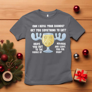 Funny Christmas Vacation Eggnog T Shirt Can I Refill Your Eggnogs Get You Something To Eat Xmas Movie TS11 Charcoal Print Your Wear