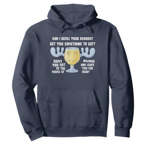 Funny Christmas Vacation Eggnog Hoodie Can I Refill Your Eggnogs Get You Something To Eat Xmas Movie TS11 Navy Print Your Wear