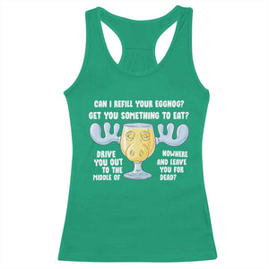 Funny Christmas Vacation Eggnog Racerback Tank Top Can I Refill Your Eggnogs Get You Something To Eat Xmas Movie TS11 Irish Green Print Your Wear