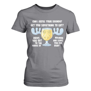 Funny Christmas Vacation Eggnog T Shirt For Women Can I Refill Your Eggnogs Get You Something To Eat Xmas Movie TS11 Charcoal Print Your Wear
