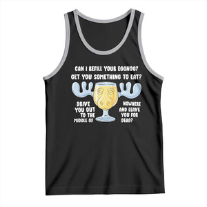 Funny Christmas Vacation Eggnog Tank Top Can I Refill Your Eggnogs Get You Something To Eat Xmas Movie TS11 Black Athletic Heather Print Your Wear