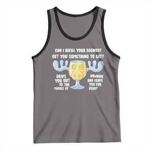 Funny Christmas Vacation Eggnog Tank Top Can I Refill Your Eggnogs Get You Something To Eat Xmas Movie TS11 Deep Heather Black Print Your Wear