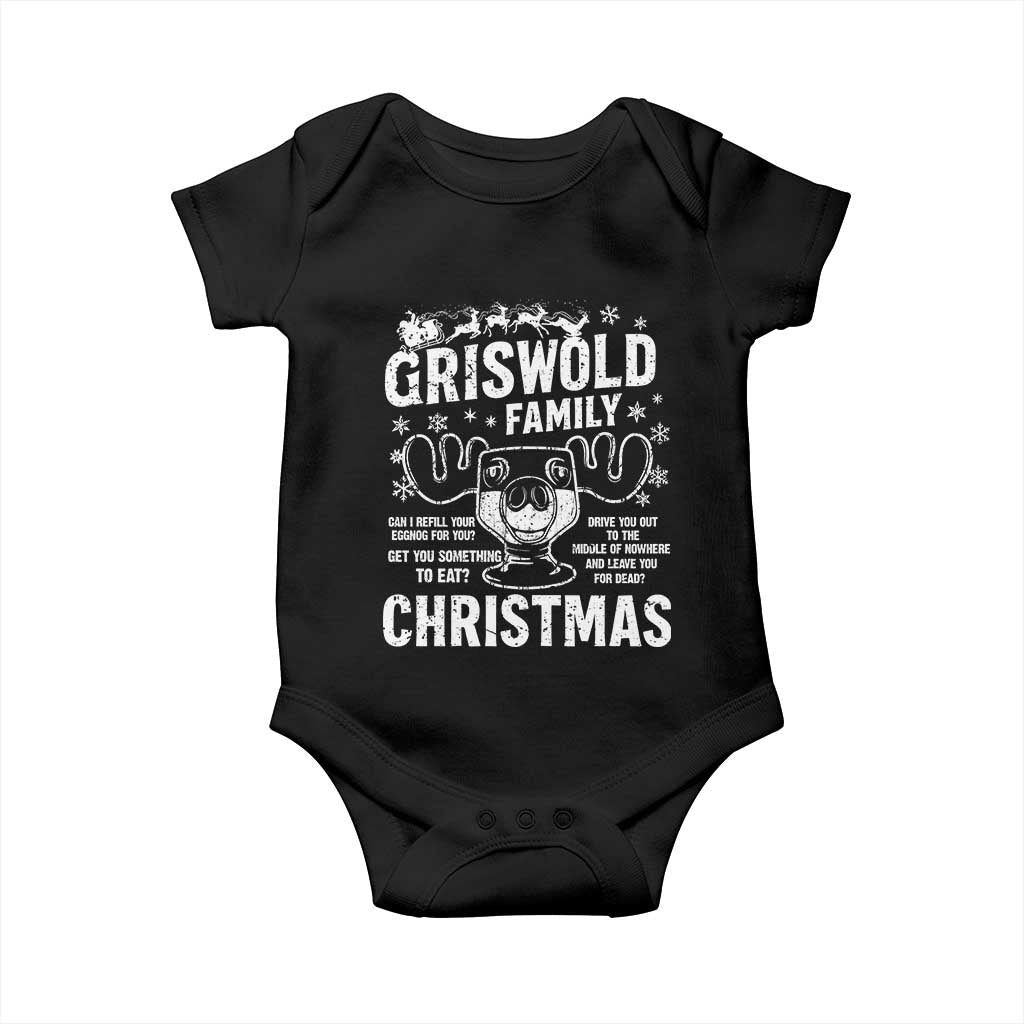 Funny Christmas Vacation Eggnog Baby Onesie Griswold Family Can I Refill Your Eggnogs Xmas Movie TS11 Black Print Your Wear